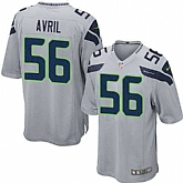 Nike Men & Women & Youth Seahawks #56 Cliff Avril Gray Team Color Game Jersey,baseball caps,new era cap wholesale,wholesale hats